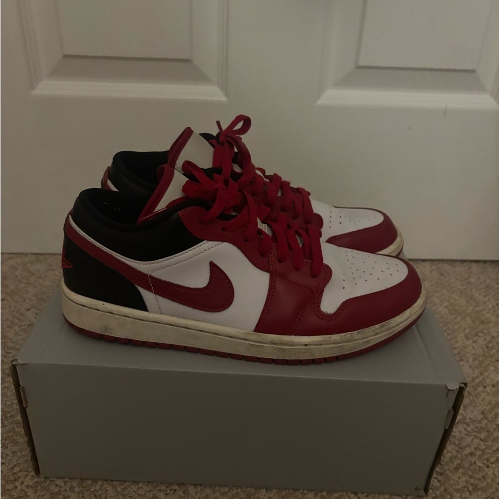 Women’s Air Jordan 1 Low Red and Black Sneakers